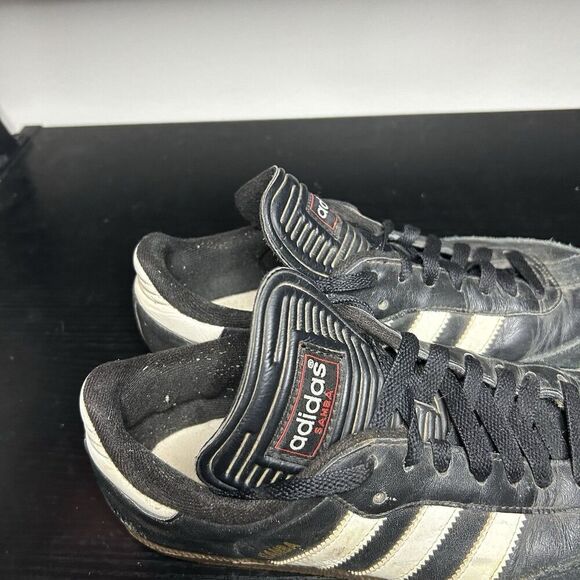 Adidas Samba Men’s Size 7.5 Classic Black White Leather Casual Shoes Sneakers - Picture 7 of 16